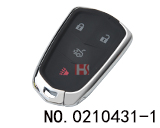 新凯迪拉克汽车四键智能遥控匙壳（圆牌）HU100