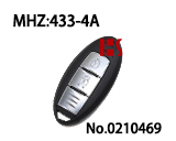 尼桑劲客汽车两键智能遥控匙（433频率4A芯片）