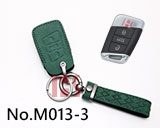 新款大众帕沙特，速腾，迈腾B8等汽车三键智能钥匙包（墨绿色）