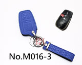 18款丰田凯美瑞，卡罗拉，皇冠汽车三键智能卡钥匙包（深蓝色）