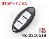 原厂19款尼桑天籁汽车三键智能遥控匙（315频率4A芯片）
